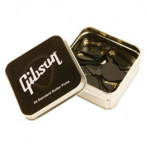Gibson Standard Pick Tin (50 pcs., Black), Heavy